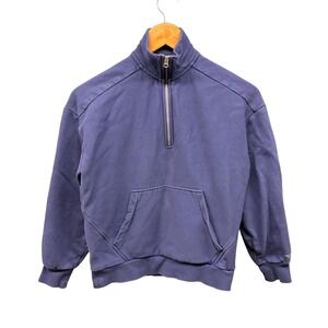 Rag & Bone Quarter Zip Sweatshirt Women's XS Blue Pullover Casual Long Sleeve‎